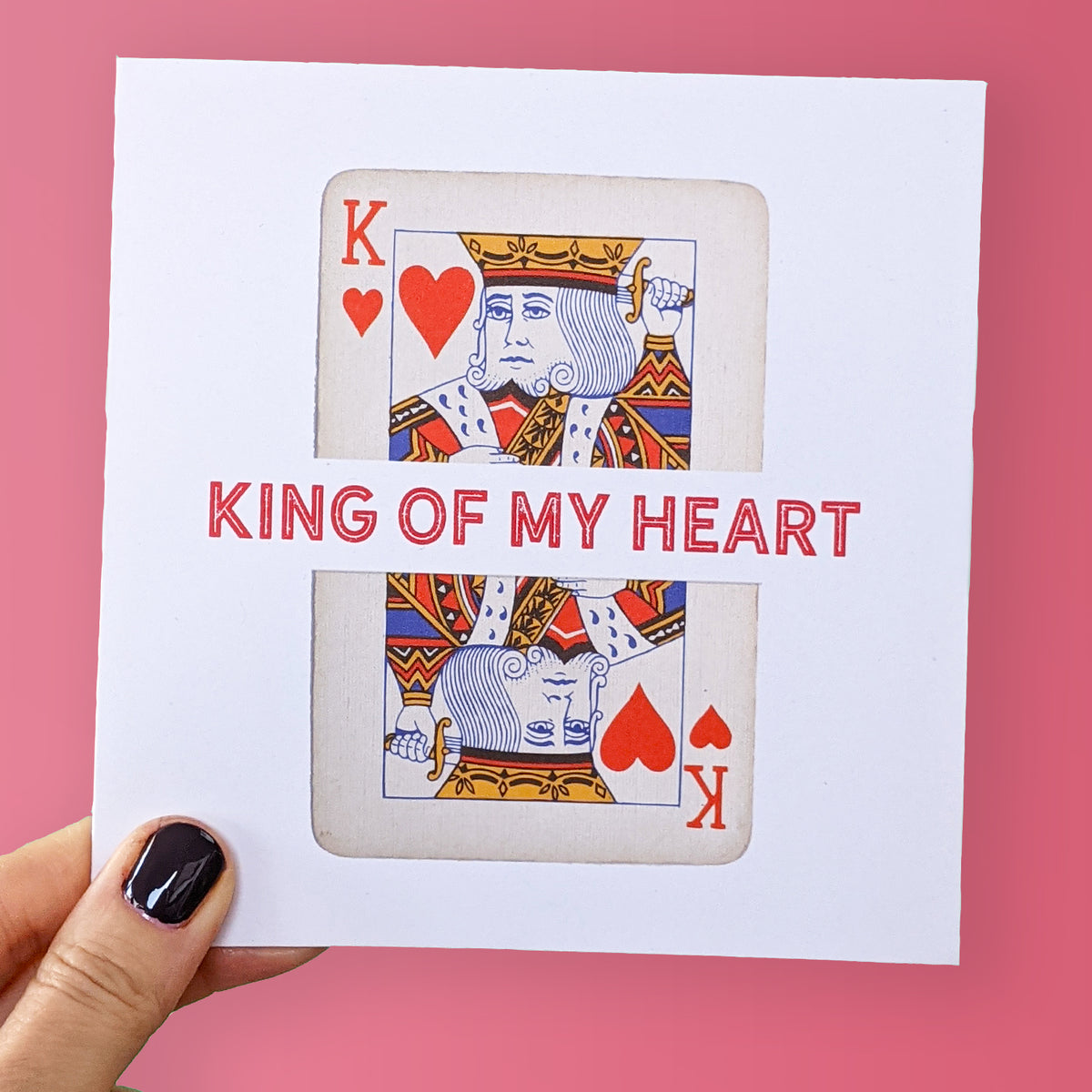  King of My Heart Personalized Valentine Card for Him