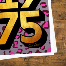 Load image into Gallery viewer, Personalised 50th birthday 1975 golden year print