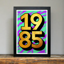 Load image into Gallery viewer, Personalised 40th birthday 1985 golden year print