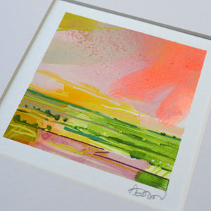 'Across the fields' - Abstract landscape painting