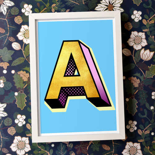 A to Z personalised letter print