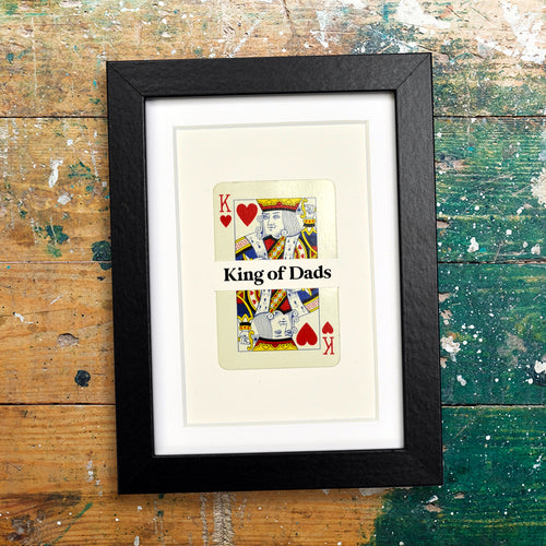 Dad is King personalised playing card print