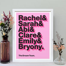 Load image into Gallery viewer, Family names personalised typographical print