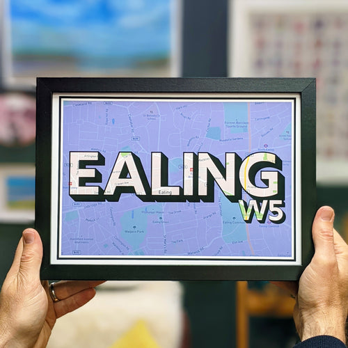 Borough of Ealing map print