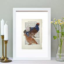 Load image into Gallery viewer, Grouse vintage book page art print