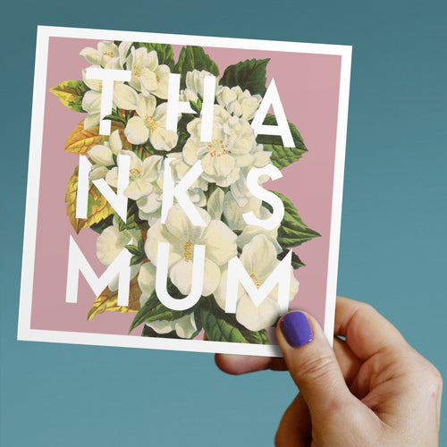 Thanks Mum floral card