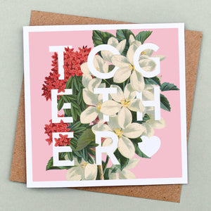 Together floral Valentine's card