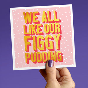 Figgy pudding Christmas card