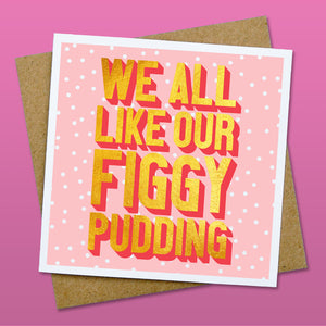 Figgy pudding Christmas card