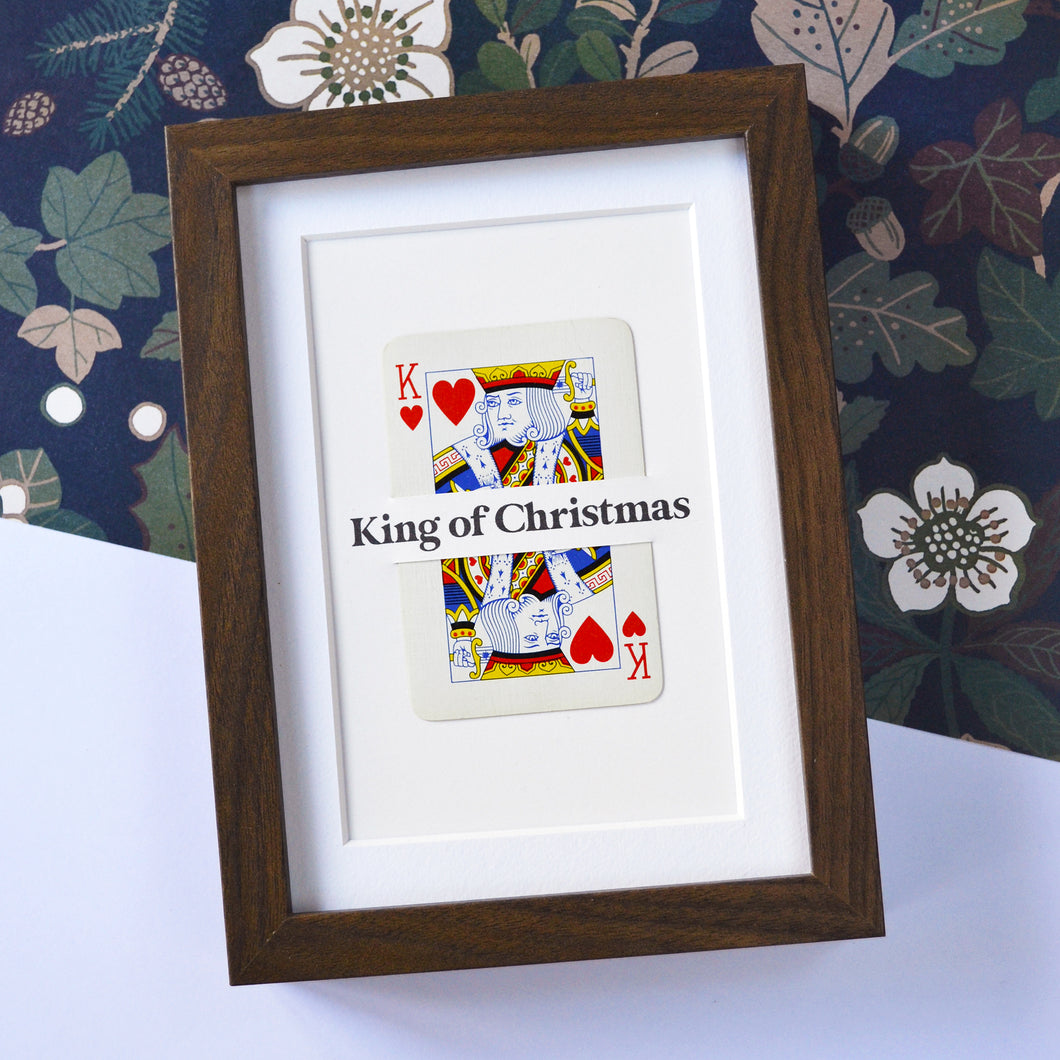 Dad is King personalised playing card print