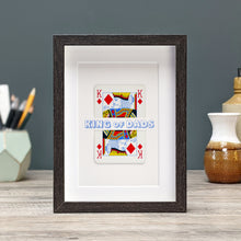 Load image into Gallery viewer, Dad is King personalised playing card print