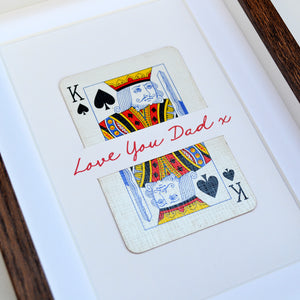 Dad is King personalised playing card print