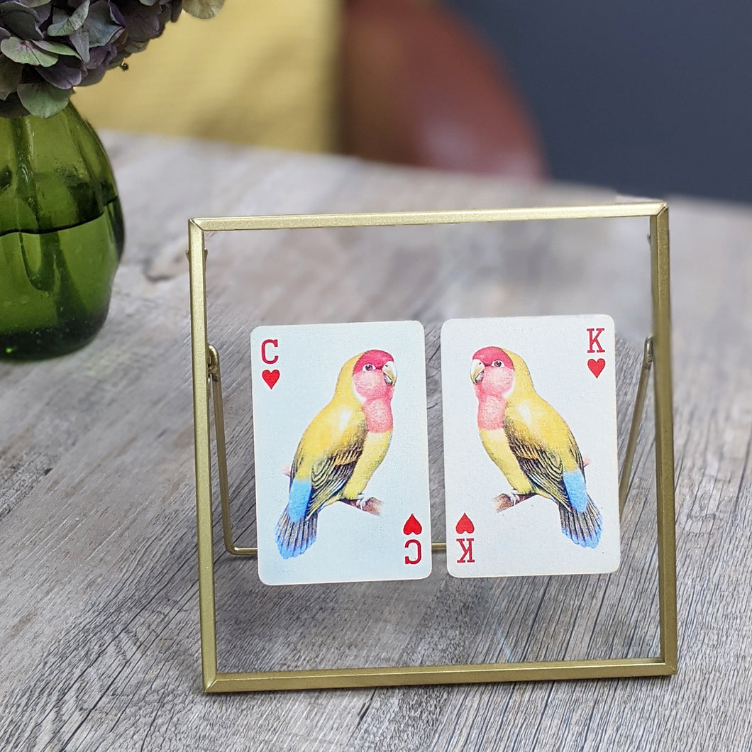Lovebirds personalised playing cards gift set