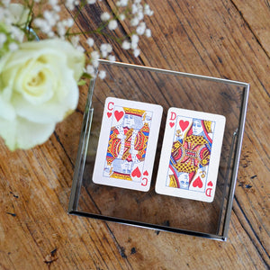 Personalised Hearts playing cards gift set