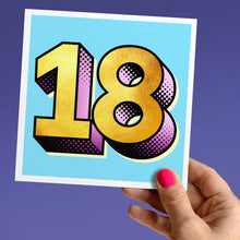 Load image into Gallery viewer, Golden eighteen - 18th birthday card
