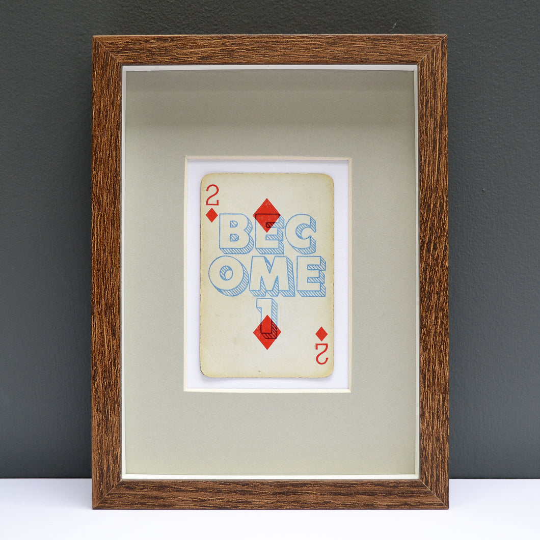 2 Become 1 playing card print