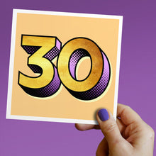 Load image into Gallery viewer, Golden thirty - 30th birthday card