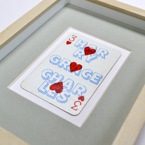 Three's family playing card print