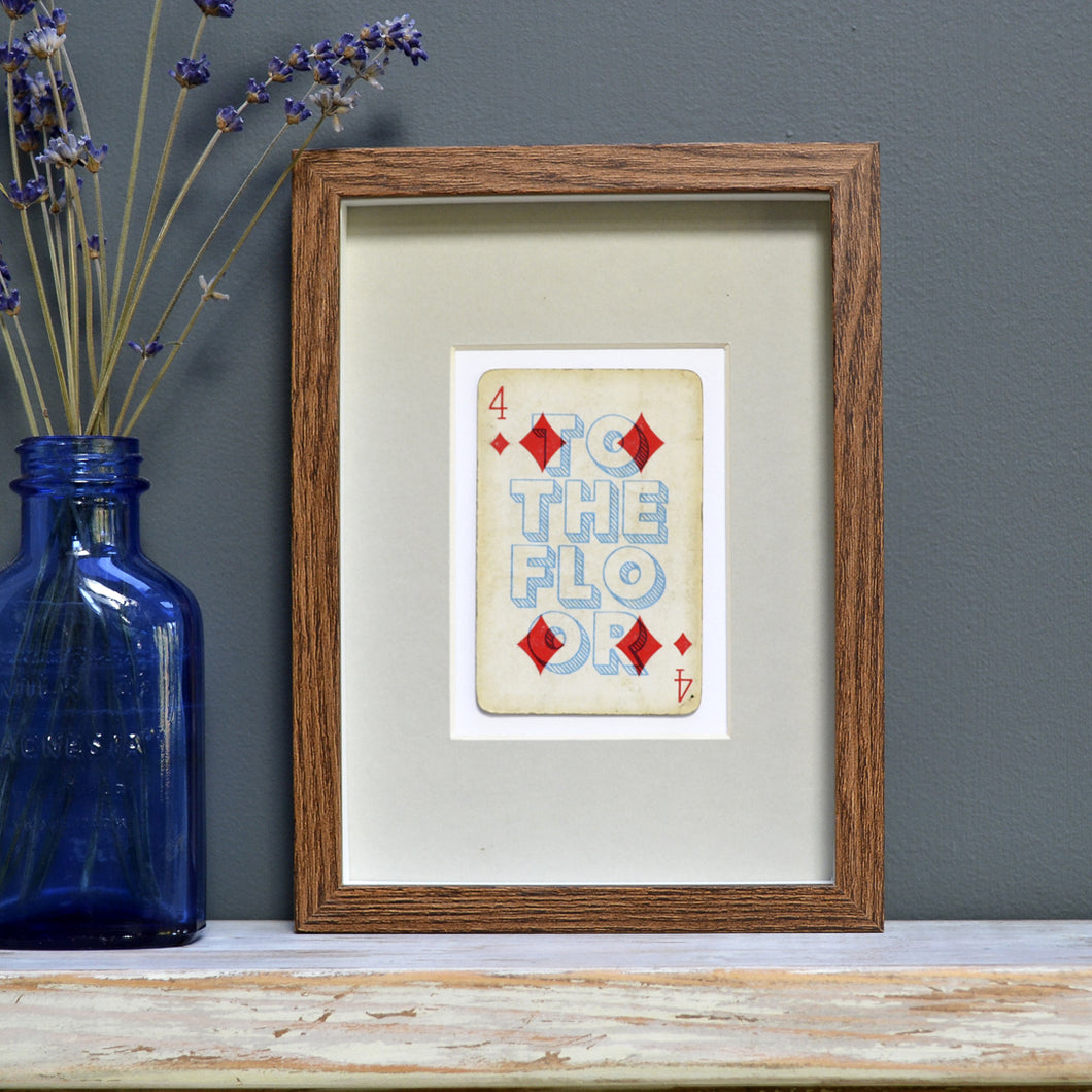 Four to the floor playing card print