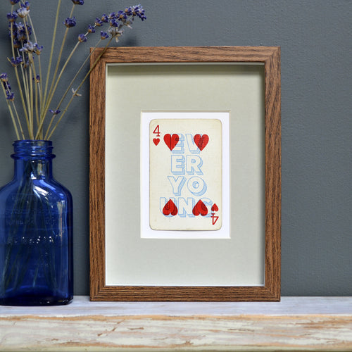 Forever young playing card print