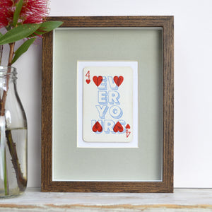 Forever yours playing card print