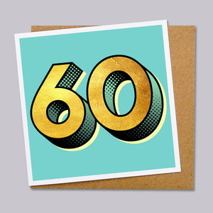 Golden sixty - 60th birthday card