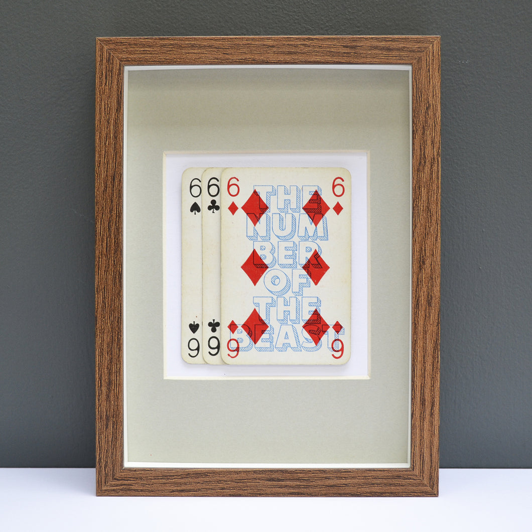 The number of the beast playing card print
