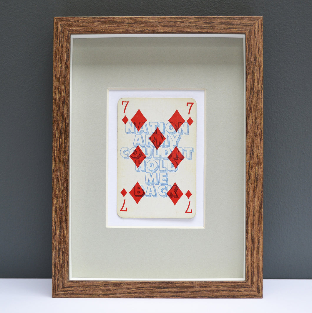 Seven nation army playing card print