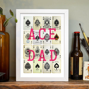 Ace of spades personalised playing cards print