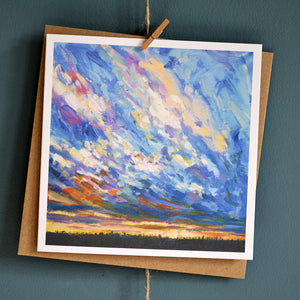 'End of the day' landscape painting card pack