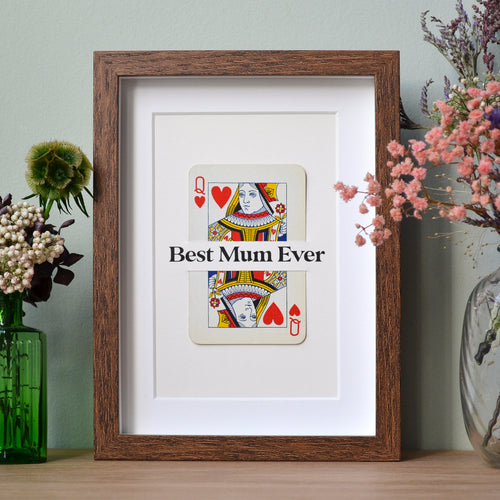 Mum is Queen playing card print