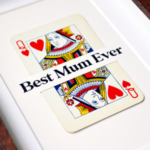 Mum is Queen playing card print