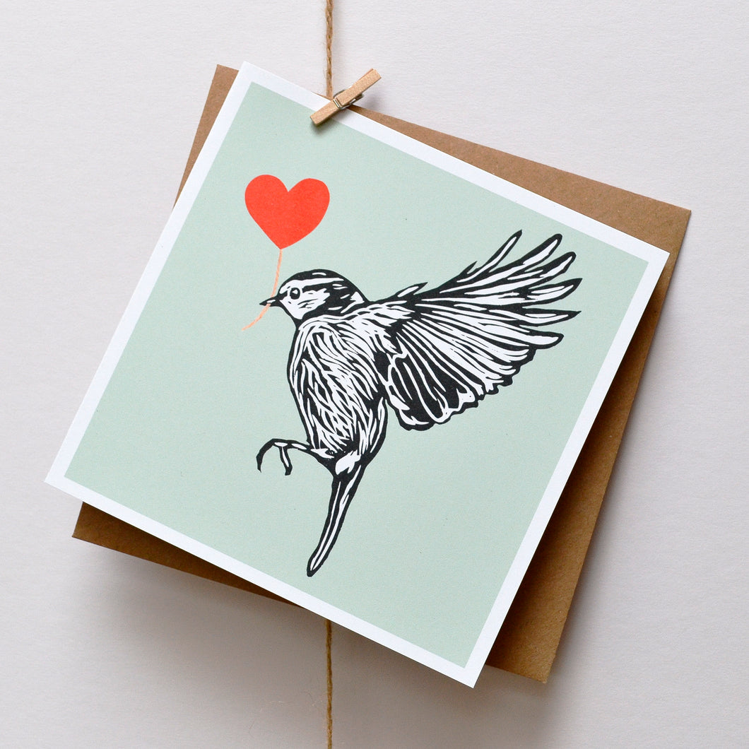 Blue Tit feathered friends card