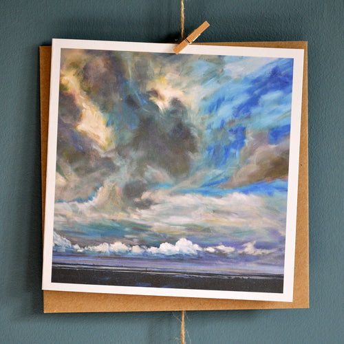 'Building storm' landscape painting card