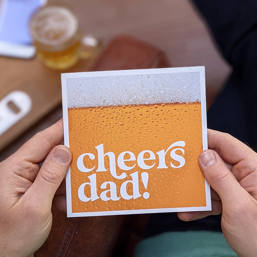 Cheers Dad fathers day card
