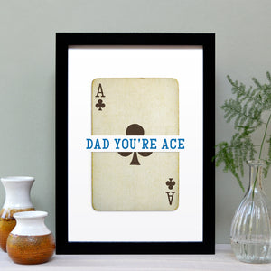 Ace in the pack personalised playing card print