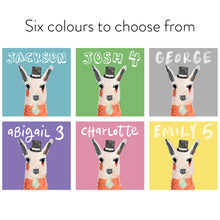 Load image into Gallery viewer, Personalised Mr Llama birthday card