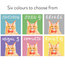 Load image into Gallery viewer, Personalised Classy Cat birthday card