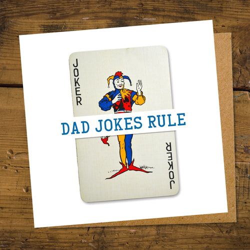Dad jokes rule fathers day card