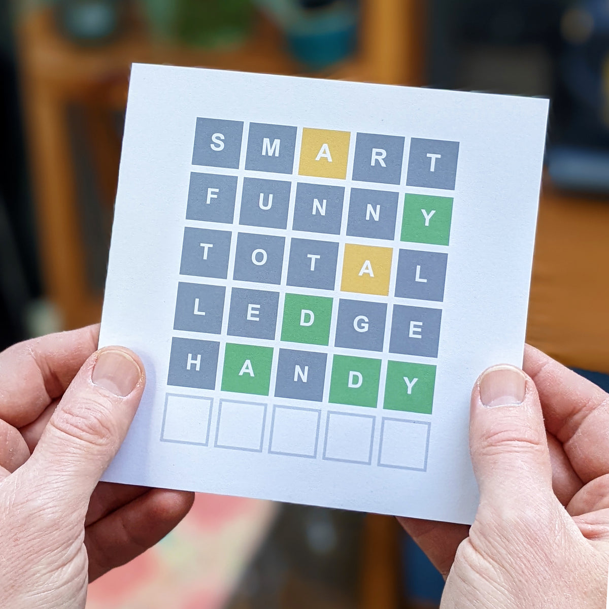 Daddy's Wordle card – Hands & Hearts