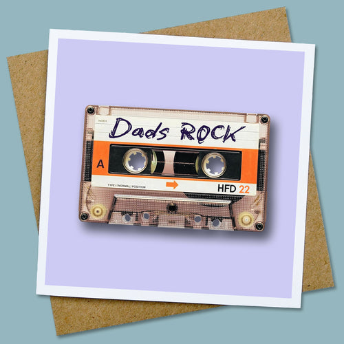 Dads rock fathers day card