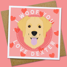 Load image into Gallery viewer, Personalised love from the dog card