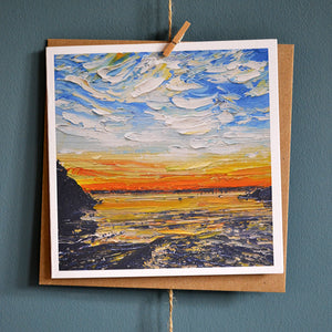 'End of the day' landscape painting card pack