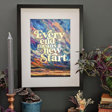 Load image into Gallery viewer, A New Start gold foiled art print