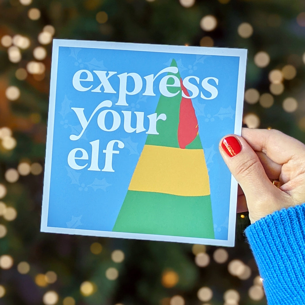 Express your elf Christmas card