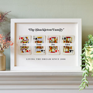 Family cards personalised playing card print