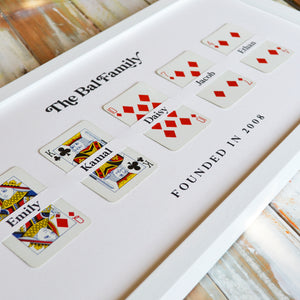 Family cards personalised playing card print