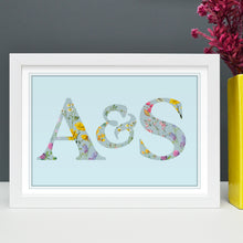 Load image into Gallery viewer, Personalised couple&#39;s initials floral print