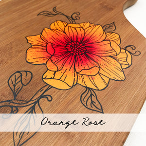 Floral serving board