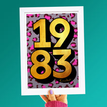 Load image into Gallery viewer, Personalised big golden year print